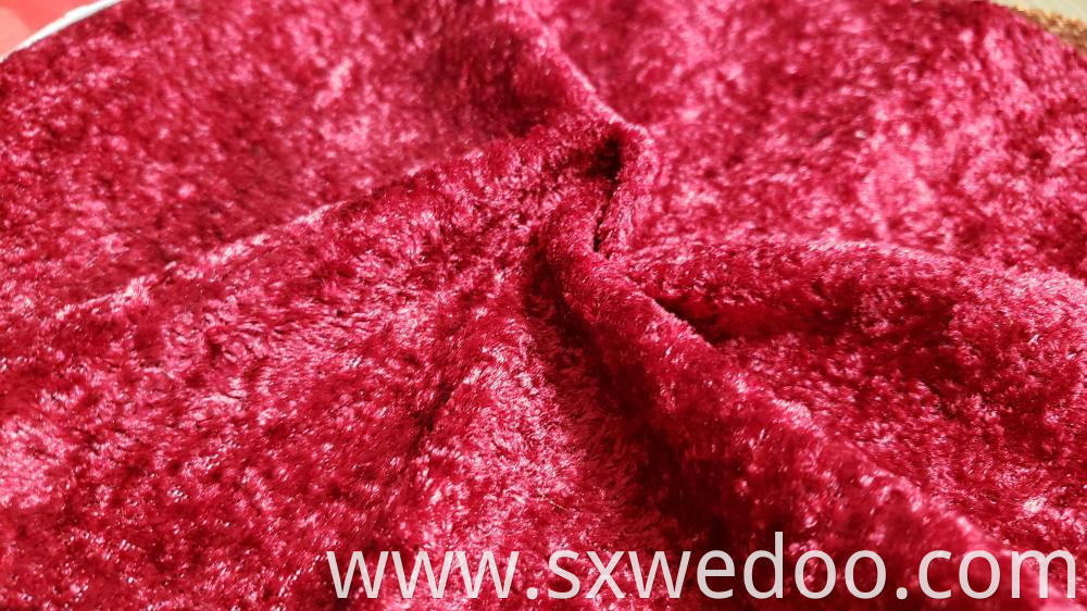 Warp Knitted Velvet Fabric Red
